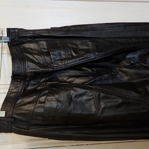 Black Leather Pants - Picture 3 of 7